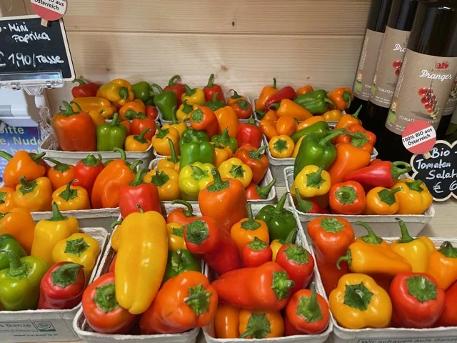 Bunte Bio-Paprika